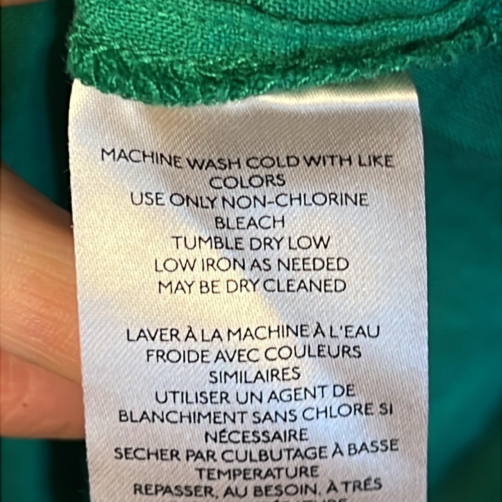 Maeve Anthropologie Womens Green Button Down Shirt Ruched Long Sleeve Md pocket‎ - Picture 4 of 9